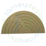 Stackable (Stacking Stackers) Rainbow in 18mm MDF  with Larger Centre Section - Free Standing - 4, 5, or 6 Segment