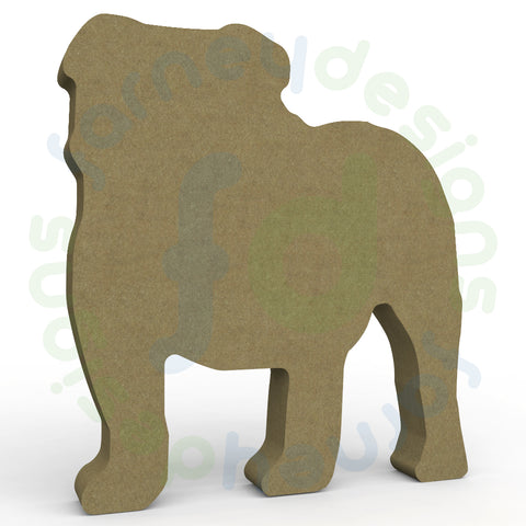 English Bulldog (standing) in 18mm MDF - Free Standing - Style 1