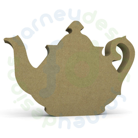 Tea Pot in 18mm MDF - Style 1 - Optional Engraving - Free Standing