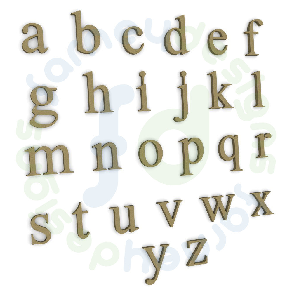 Times 18mm Non Free Standing Lower Case Letters – Farney Designs