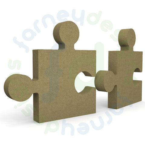 Free Standing Jigsaw Shape in 18mm MDF Pack of Two - Style 1