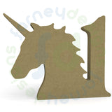 Unicorn and Victorian Font Letters and Numbers in 18mm MDF - Free Standing