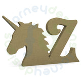 Unicorn and Victorian Font Letters and Numbers in 18mm MDF - Free Standing
