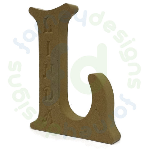 Victorian Engraved 18mm Free Standing Capital Letters